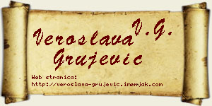 Veroslava Grujević vizit kartica